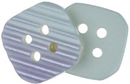 Button Bellatex s.r.o. G - Knoflík 13,5mm bílý s proužky fialový 10ks - Knoflík