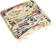 BELLATEX Adéla Seat cushion 34/228 plain 40 × 40 cm coloured newspaper - Chair Cushion