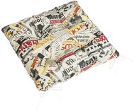 BELLATEX Adéla Seat cushion 41/228 quilted 40 × 40 cm coloured newspaper - Chair Cushion