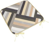 BELLATEX Adele Seat cushion 34/231 smooth 40 × 40 cm stripes grey, beige - Chair Cushion