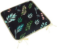 BELLATEX Adéla Sedák 34/236 hladký 40 × 40 cm lístky na černé - Podsedák na židli