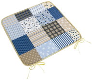 BELLATEX Adéla Sedák 34/240 hladký 40 × 40 cm patchwork modrý - Podsedák na židli