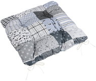 BELLATEX Adéla Sedák 41/241 prošívaný 40 × 40 cm patchwork šedý - Podsedák na židli