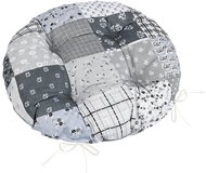 BELLATEX Adéla Seat 62/241 round quilted d. 40 cm patchwork grey - Chair Cushion