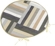 BELLATEX Adéla Seat cushion 79/231 round smooth d.40 cm stripes grey, beige - Chair Cushion