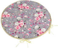 BELLATEX Adéla Seat cushion 79/235 round smooth d.40 cm pink flowers - Chair Cushion