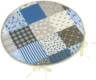 BELLATEX Adéla Seat cushion 79/240 round smooth 40 cm patchwork blue - Chair Cushion