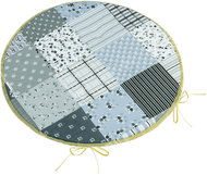 BELLATEX Adéla Seat cushion 79/241 round smooth 40 cm patchwork grey - Chair Cushion