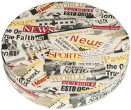 BELLATEX Seat round d.40 × 8 cm 89/228 coloured newspaper - Chair Cushion