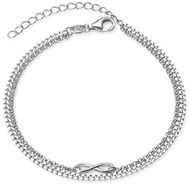 Beneto Moderní dvojitý střibrný náramek Nekonečno AGB733/21 (Ag925/1000; 3,2 g) - Náramek