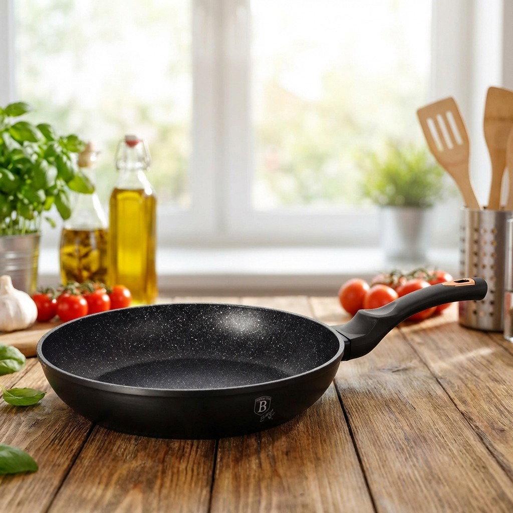 BerlingerHaus Pan márványfelületen 20cm BH-1633 fekete rózsaszínű gyűjtemény