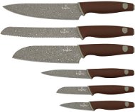 Berlingerhaus Set of kitchen knives 6pcs Granit Diamond Line brown - Knife Set