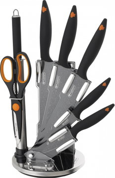 Blaumann Satz Messer 8 PC-Block Granit Diamant-Linie, BL-KS-0011