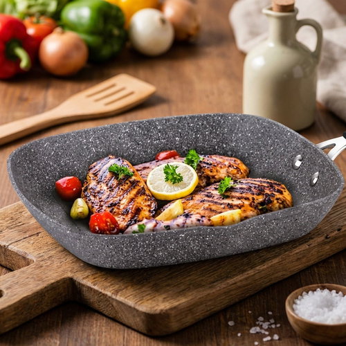 BerlingerHaus Grill Pan 28cm Gray Stone Touch Line - Pan - Main image