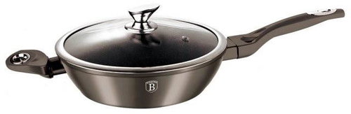 BerlingerHaus 24cm Deep Pan with Cover Carbon Metallic Line - Pan - Main image