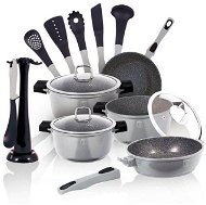 Berlinger Haus Cookware Set Granit Diamond Line 15pcs Grey - Cookware Set
