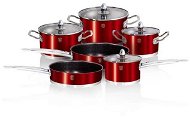 BerlingerHaus Cookware Set Red Metallic Passion 10pcs - Cookware Set