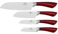 BerlingerHaus Santoku Knife Set 4pcs Velvet Chef Red - Knife Set