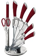 BerlingerHaus Sada nožov v stojane 8 ks Infinity Line červená - Sada nožov