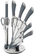 BerlingerHaus Súprava nožov v stojane 8 ks Infinity Line sivá - Sada nožov