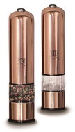 BERLINGERHAUS Electric pepper and salt grinder, set of 2 Rosegold Metallic Line round - Spice Grinder
