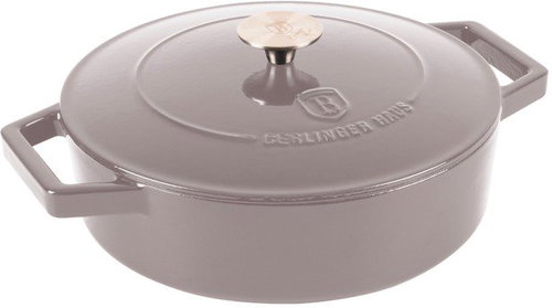 BerlingerHaus Taupe Collection Cast iron casserole with lid 26 cm - Casserole Pot - Main image