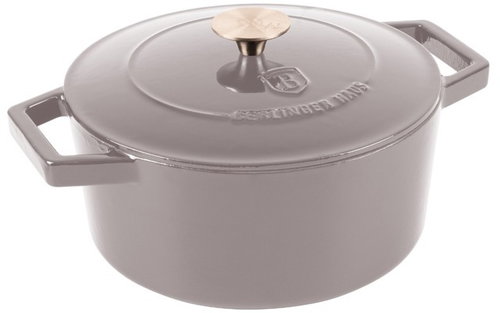 BerlingerHaus Taupe Collection cast iron roasting pan with lid 24 cm - Roasting Pan - Main image