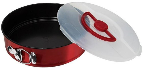 BERLINGERHAUS Cake tin with plastic cover 26 cm Burgundy Metallic Line - Baking Mould - Main image