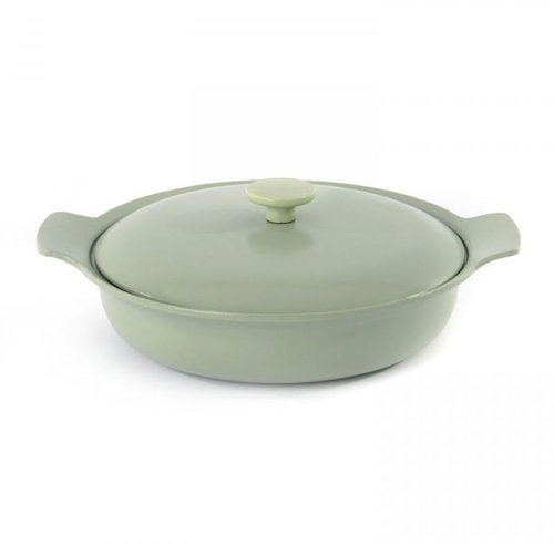 BERGHOFF Baking pan with lid cast iron Ron 28 cm green - Roasting Pan - Main image