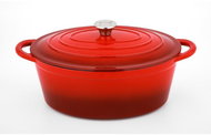 CS SOLINGEN Xanten with lid cast iron 40,5 × 26 cm red - Roasting Pan