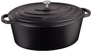 KELA Calido cast iron with lid 36 × 29 cm black - Roasting Pan