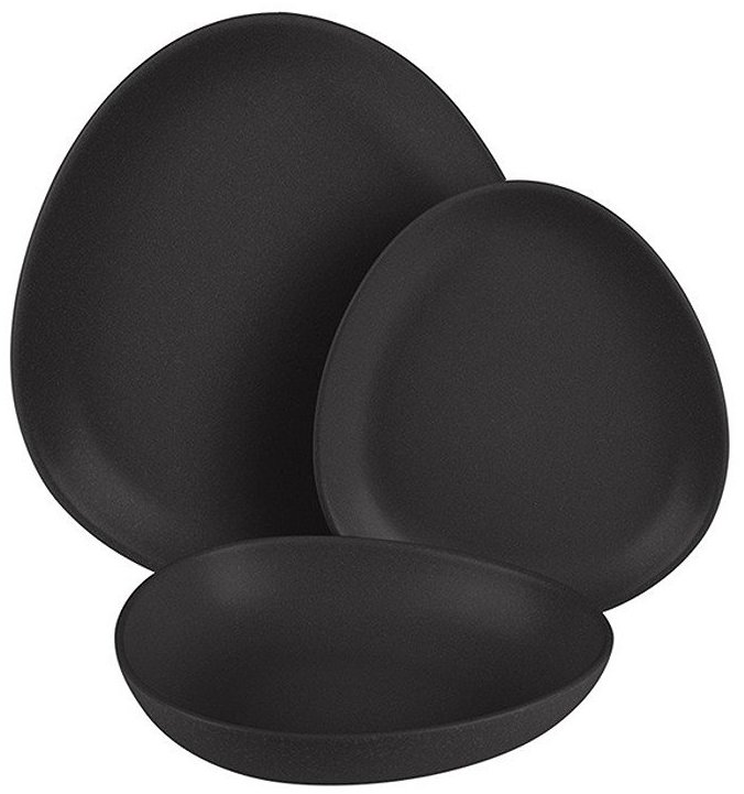 BerlingerHaus Matte Black Collection tányérkészlet, 18 darab