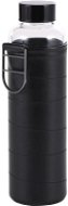 Bergner Fľaša sklenená s termoobalom 600 ml čierna - Fľaša na vodu
