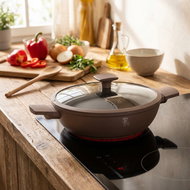 BERLINGERHAUS Pan with titanium surface and lid 32 cm Taupe Collection - Pan