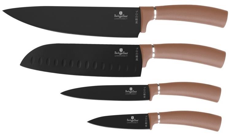 BerlingerHaus Rosegold Metallic Line Tapadásmentes bevonatú késkészlet, 4 db