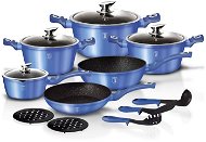 Berlinger Haus 15-Piece Marble Coated Cookware Set Royal Blue Edition BH-1659 - Cookware Set