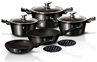Berlinger Haus 10-Piece Marble Coated Cookware Set Royal Black Edition BH-1663 - Cookware Set