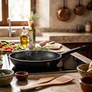 BerlingerHaus Matte Black Collection Deep pan with titanium surface 24 cm - Pan