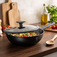 BerlingerHaus Antracit Collection Deep pan with titanium surface and lid 24 cm - Pan