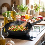 BerlingerHaus Antracit Collection WOK pan with titanium surface 28 cm - Wok Pan