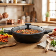 BerlingerHaus Antracit Collection Deep pan with titanium surface and lid 28 cm - Pan