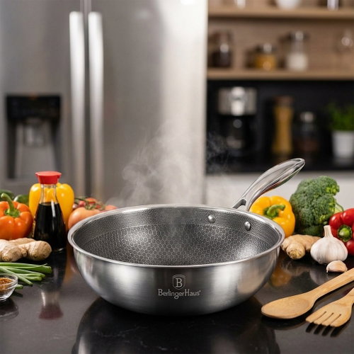 BerlingerHaus Eternal Collection WOK pan with non-stick surface 28 cm - Wok Pan - Main image