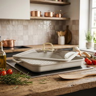 BerlingerHaus Sahara Collection Grill pan with titanium surface and lid 34 cm - Pan