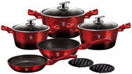 BerlingerHaus Black Burgundy Metallic Line, 10pc,s BH-1631 - Cookware Set