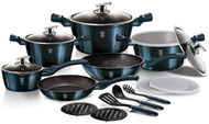 BerlingerHaus Set of 18 pieces Aquamarine Metallic Line - Cookware Set