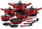 BerlingerHaus Set of dishes Black Burgundy Metallic Line 15pcs BH-1632N - Cookware Set