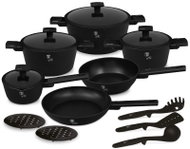 BerlingerHaus Matte Black Collection Set of 15 pieces with titanium surface - Cookware Set
