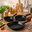 Pans with titanium surface 3 pcs