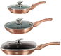 BerlingerHaus Rosegold Metallic Line Sada pánví s mramorovým povrchem 6 ks - Sada pánví