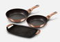 BerlingerHaus Metallic Line Rose Gold Edition Sada pánví s mramorovým povrchem 3 ks - Sada pánví